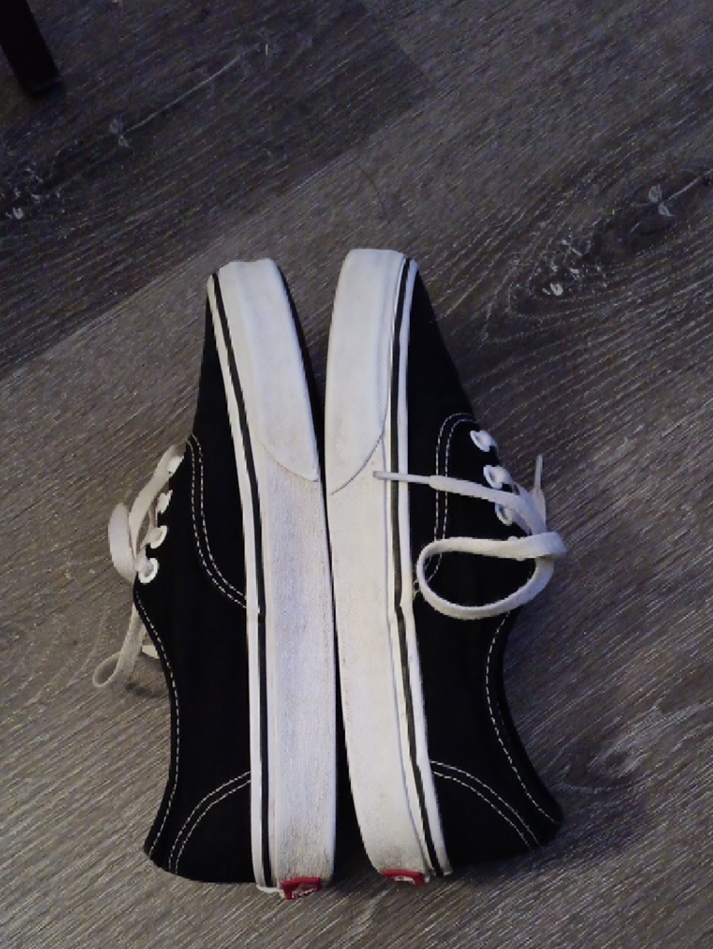Vans Black Canvas Low-Top Sneakers with White Accents - Picture 7 of 9